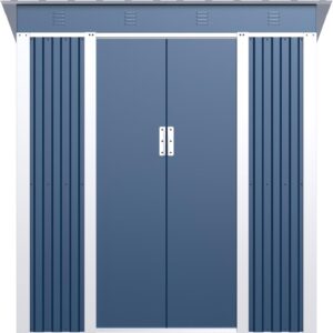 Pro-Tect 5'x4' Metal Pent Shed (Limited Edition) - Blue