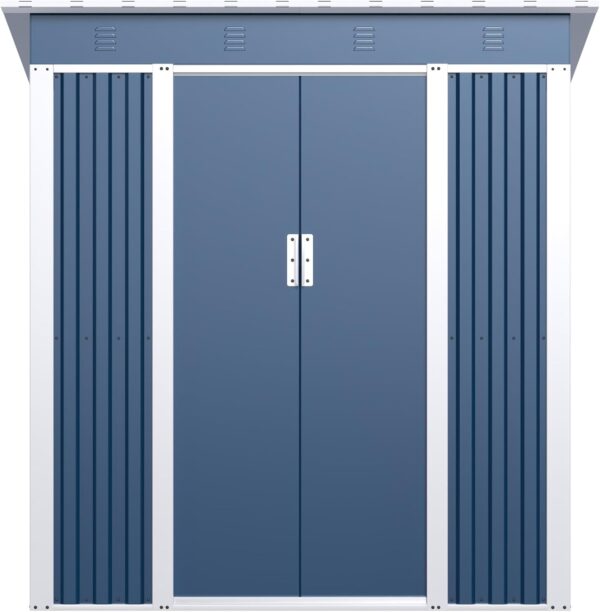 Pro-Tect 5'x4' Metal Pent Shed (Limited Edition) - Blue
