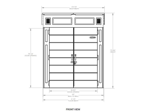 Suncast 6’x5′ Modernist Plastic Resin Pent Storage Shed (Arriving Late Summer 2025) - Image 6