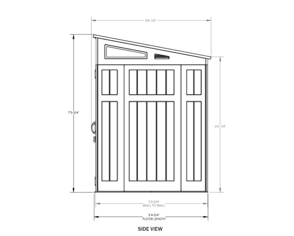 Suncast 6’x5′ Modernist Plastic Resin Pent Storage Shed (Arriving Late Summer 2025) - Image 7