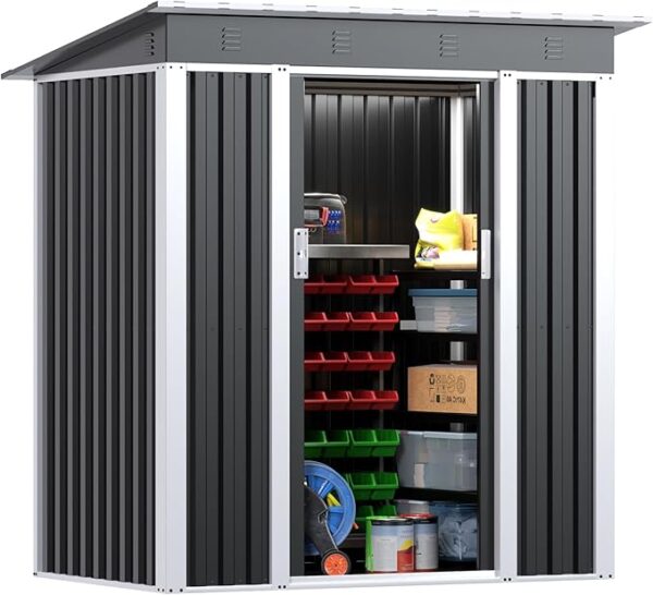 Pro-Tect 5'x4' Metal Pent Shed (Limited Edition) - Black - Image 6