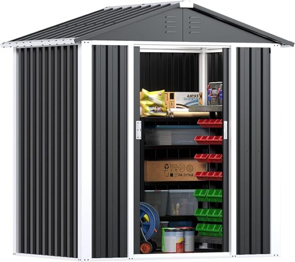 Pro-Tect 5'x4' Metal Apex Shed (Limited Edition) - Black - Image 4