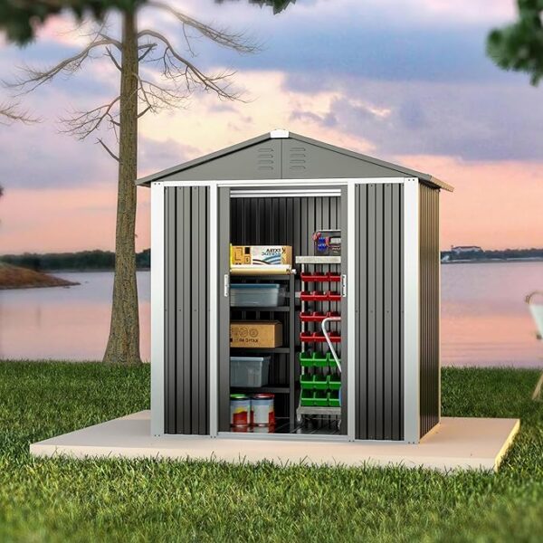 Pro-Tect 5'x4' Metal Apex Shed (Limited Edition) - Black - Image 5