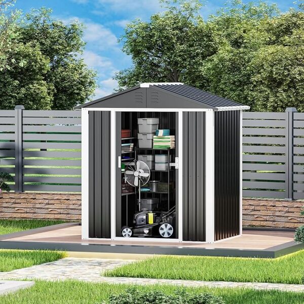 Pro-Tect 5'x4' Metal Apex Shed (Limited Edition) - Black - Image 6