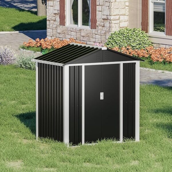 Pro-Tect 5'x4' Metal Apex Shed (Limited Edition) - Black - Image 7