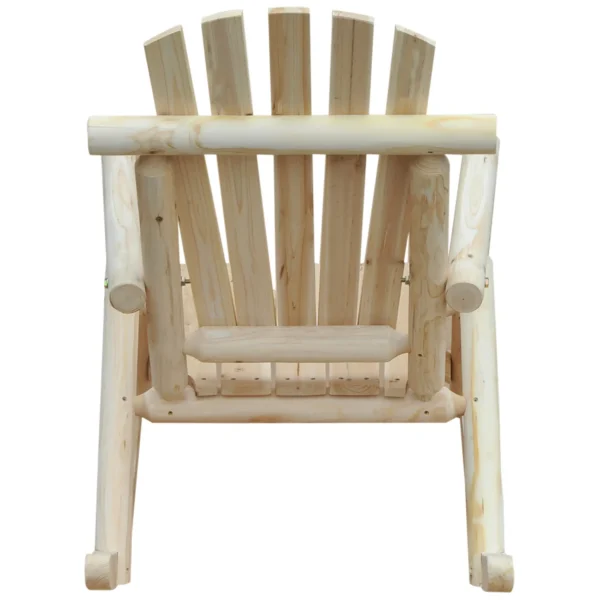 Outsunny 2 Piece Traditional Adirondack Rocking Chair -  Burlywood - Image 9