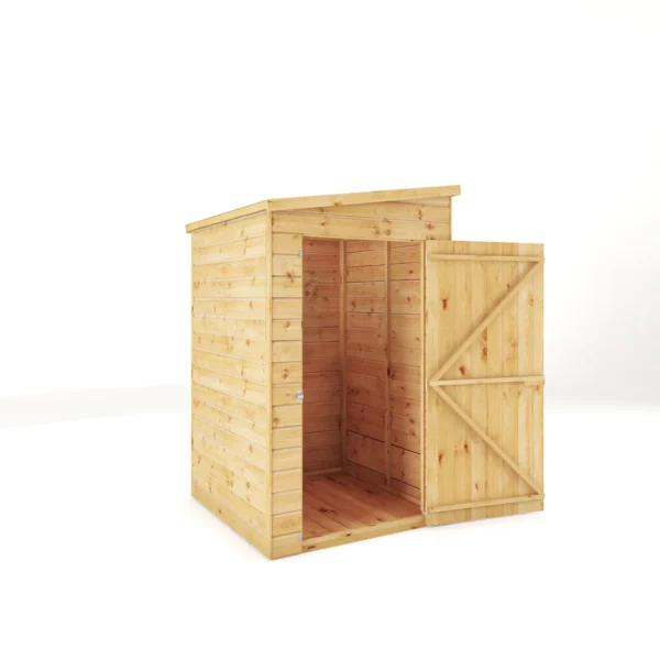 Mercia 4' x 4' Modular Shiplap Lean-To Pent Windowless Timber Shed - Image 5