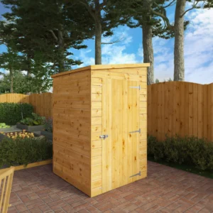 Mercia 4' x 4' Modular Shiplap Lean-To Pent Windowless Timber Shed