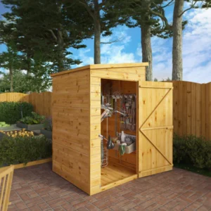 Mercia 4' x 4' Modular Shiplap Lean-To Pent Windowless Timber Shed