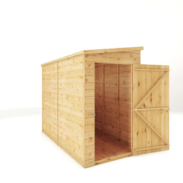 Mercia 8' x 4' Modular Shiplap Lean-To Pent Windowless Timber Shed