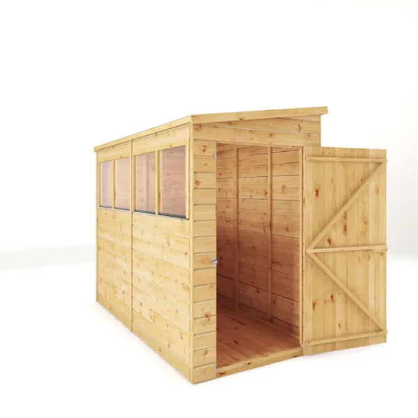 Mercia 8' x 4' Modular Shiplap Lean-To Pent Timber Shed - Image 6