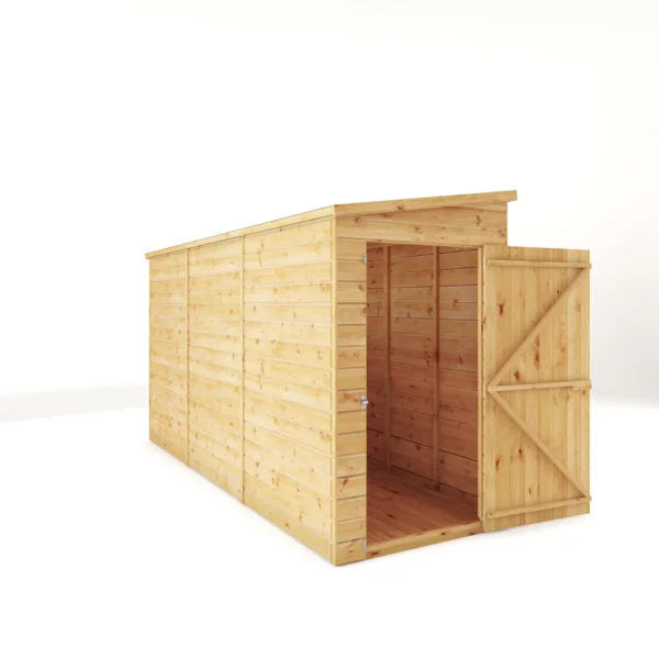 Mercia 12' x 4' Modular Shiplap Lean-To Pent Windowless Timber Shed - Image 6