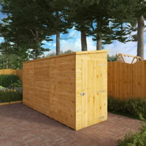 Mercia 12' x 4' Modular Shiplap Lean-To Pent Windowless Timber Shed