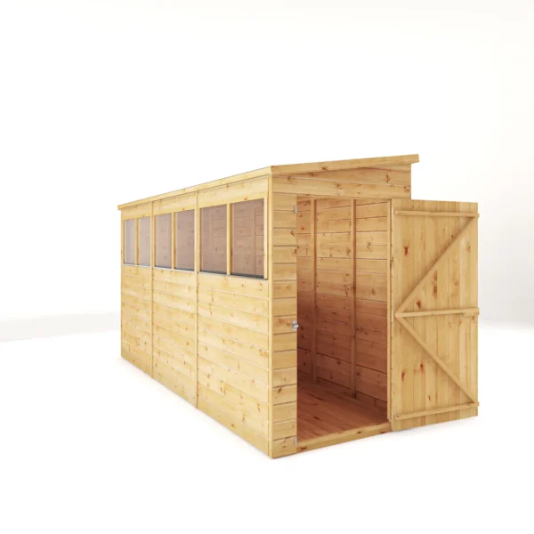 Mercia 12' x 4' Modular Shiplap Lean-To Pent Timber Shed - Image 8
