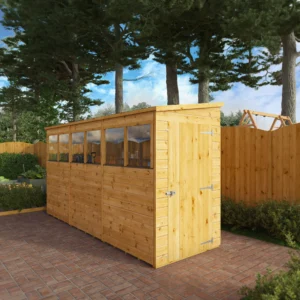 Mercia 12' x 4' Modular Shiplap Lean-To Pent Timber Shed