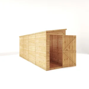 Mercia 16' x 4' Modular Shiplap Lean-To Pent Windowless Timber Shed