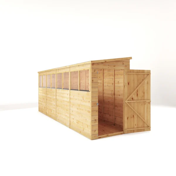 Mercia 16' x 4' Modular Shiplap Lean-To Pent Timber Shed
