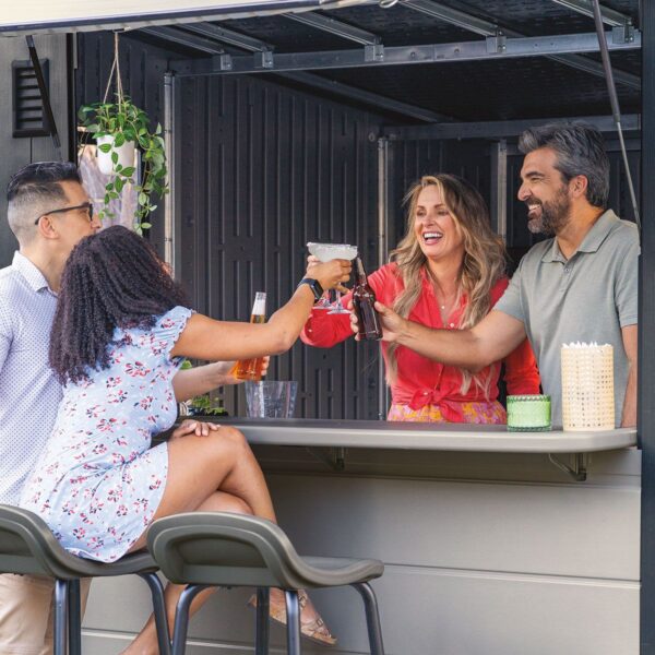 Suncast 8'x7' Cabana Plastic Entertainment Shed- Cool Grey (Currently Unavailable) - Image 7