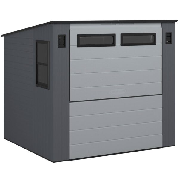 Suncast 8'x7' Cabana Plastic Entertainment Shed- Cool Grey (Currently Unavailable) - Image 10