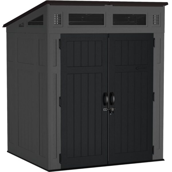 Suncast 6’x5′ Modernist Plastic Resin Pent Storage Shed (Arriving Late Summer 2025) - Image 5
