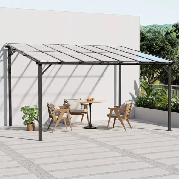Living and Home 13.5'x10' Metal Wall-Mounted Outdoor Patio Canopy Large (Coming Soon) - Image 9