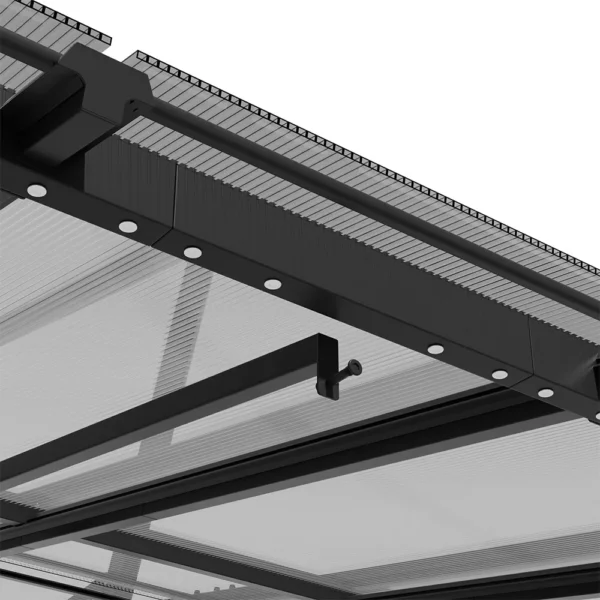 Living and Home 10'x10' Metal Wall-Mounted Outdoor Patio Canopy Small (Coming Soon) - Image 3