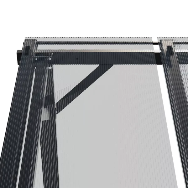Living and Home 10'x10' Metal Wall-Mounted Outdoor Patio Canopy Small (Coming Soon) - Image 6