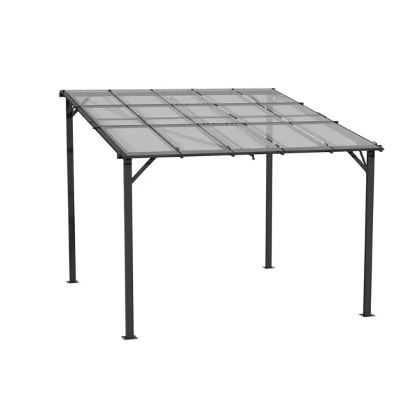 Living and Home 10'x10' Metal Wall-Mounted Outdoor Patio Canopy Small (Coming Soon) - Image 10