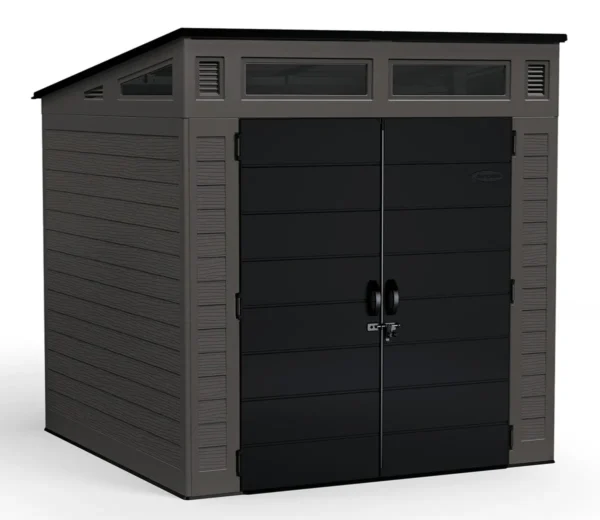 Suncast 7’x7′ Modernist Plastic Resin Pent Storage Shed (Arriving Late Summer 2025) - Image 2