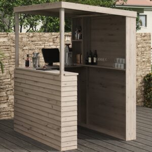 Living and Home 6x4 Retro Value Timber Garden Bar