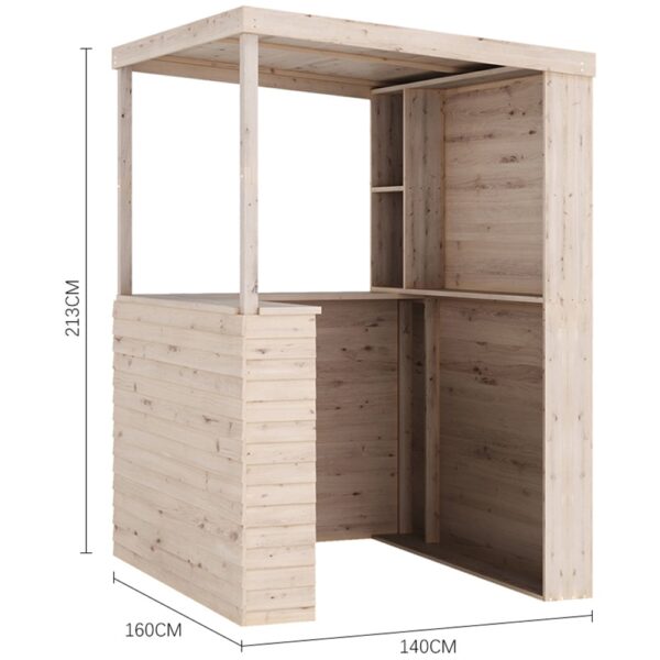 Living and Home 6x4 Retro Value Timber Garden Bar - Image 9