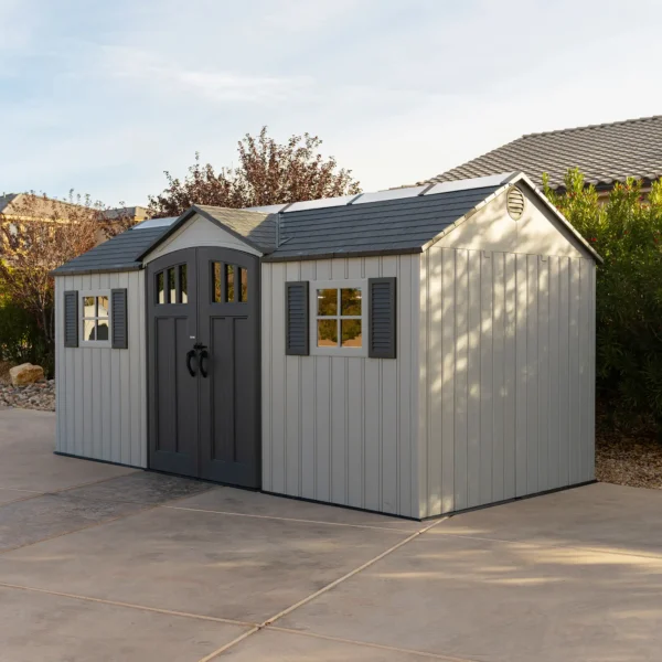 Lifetime 15×8 Vertical Cladding Heavy Duty Plastic Shed – Single Entry - Image 13