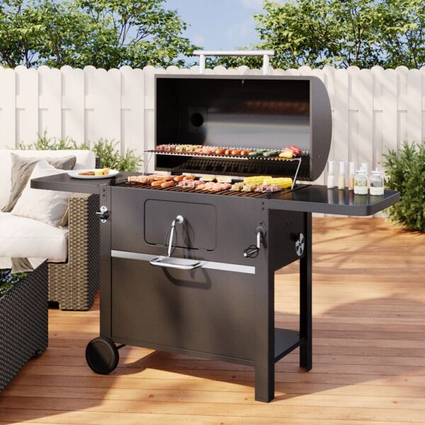Living and Home Outdoor Carbon Steel Charcoal BBQ Grill - Image 9