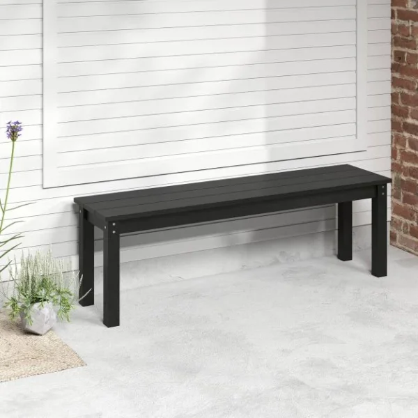 Pro-Tect Heavy Duty Plastic Outdoor Bench - Black - Image 3