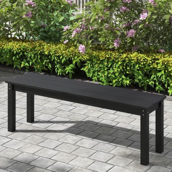 Pro-Tect Heavy Duty Plastic Outdoor Bench - Black - Image 4