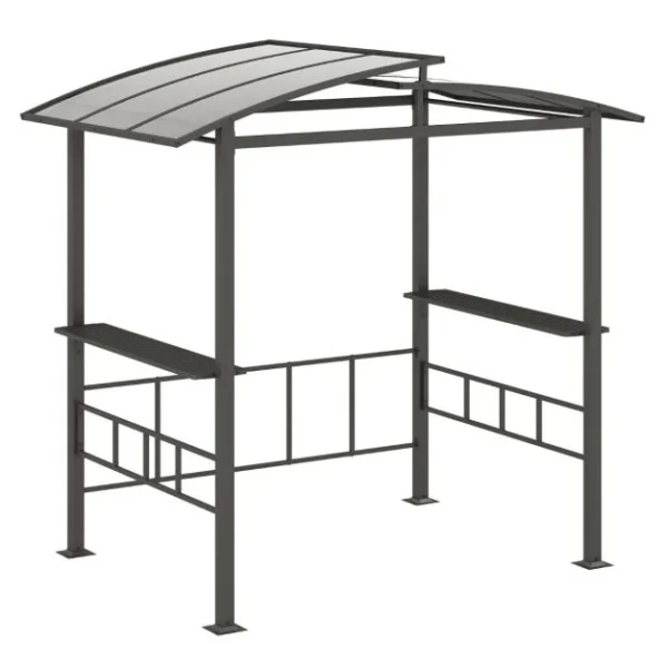 Pro-Tect Metal Hardtop Grill Gazebo with Vented Roof and Side Shelves - Image 3