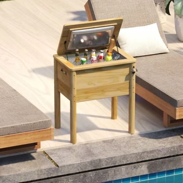 Pro-Tect Timber 51 Litre Outdoor Patio Cooler - Image 3