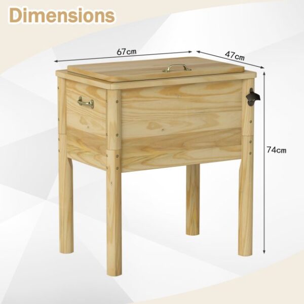 Pro-Tect Timber 51 Litre Outdoor Patio Cooler - Image 2