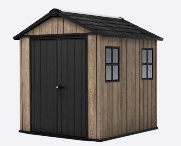Keter 7.5' x 7' Ashwood Signature Apex Heavy Duty Plastic Shed - Woodlook