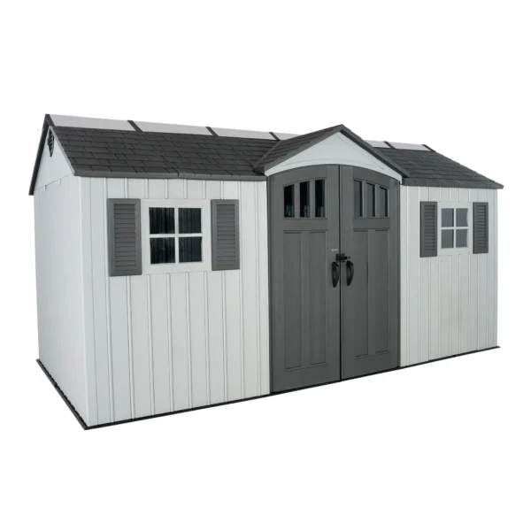 Lifetime 15×8 Vertical Cladding Heavy Duty Plastic Shed – Single Entry - Image 15