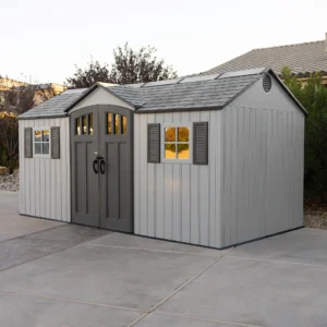 Lifetime 15×8 Vertical Cladding Heavy Duty Plastic Shed – Single Entry