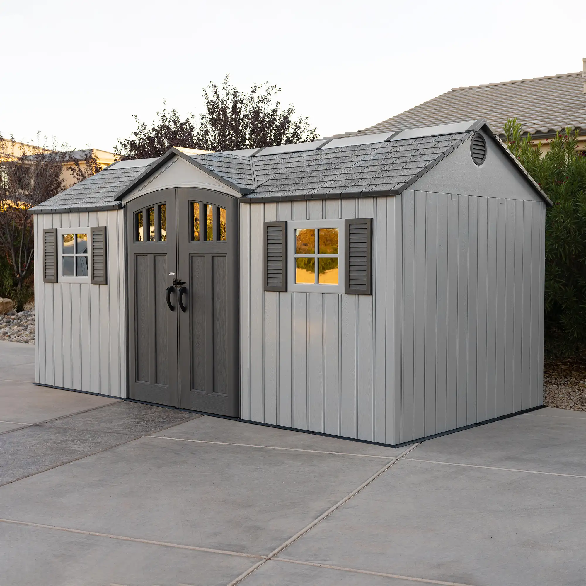 Lifetime 10 X 8 Gray Storage Shed 60243 -60243