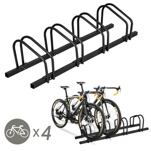 Pro-Tect Metal Bicycle Parking Rack - Black (4 bicycles) - Image 4