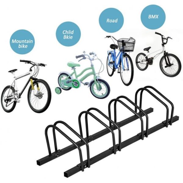 Pro-Tect Metal Bicycle Parking Rack - Black (4 bicycles) - Image 5