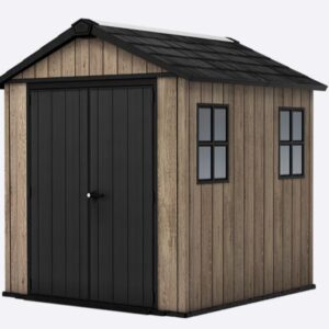 Keter 7.5' x 7' Ashwood Signature Apex Heavy Duty Plastic Shed - Woodlook