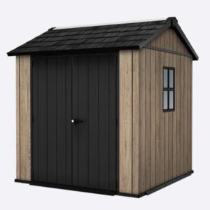Keter 7' x 7.5' Ashwood Signature Apex Heavy Duty Plastic Shed - Woodlook
