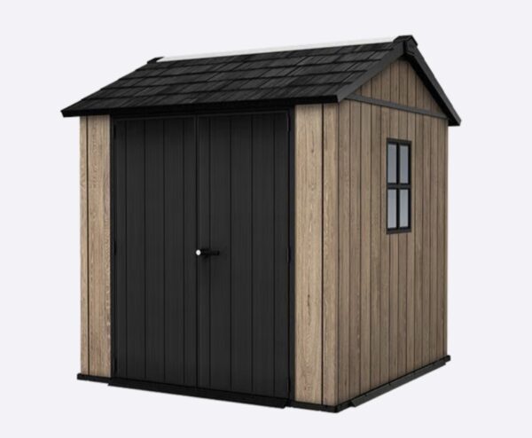 Keter 7' x 7.5' Ashwood Signature Apex Heavy Duty Plastic Shed - Woodlook