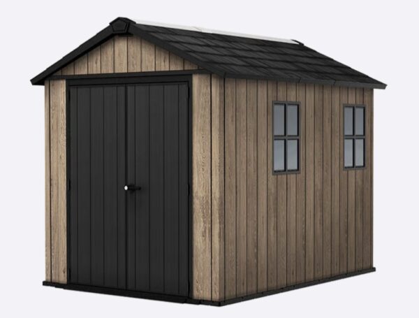 Keter 7.5' x 9' Ashwood Signature Apex Heavy Duty Plastic Shed - Woodlook