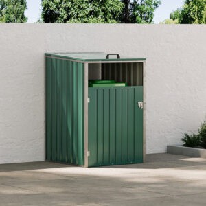 Living and Home Single Metal Bin Store - Green