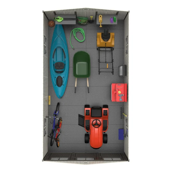 Lifetime 15×8 Vertical Cladding Heavy Duty Plastic Shed – Single Entry - Image 19